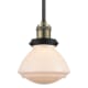 A thumbnail of the Innovations Lighting 201S Olean Black Antique Brass / Matte White