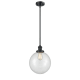 A thumbnail of the Innovations Lighting 201S X-Large Beacon Matte Black / Clear