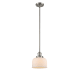 A thumbnail of the Innovations Lighting 201S Large Bell Brushed Satin Nickel / Matte White Cased