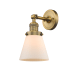 A thumbnail of the Innovations Lighting 203 Small Cone Brushed Brass / Matte White Cased
