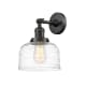 A thumbnail of the Innovations Lighting 203-12-8 Bell Sconce Oil Rubbed Bronze / Clear Deco Swirl