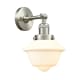 A thumbnail of the Innovations Lighting 203 Small Oxford Brushed Satin Nickel / Matte White