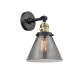 A thumbnail of the Innovations Lighting 203SW Large Cone Black Antique Brass / Smoked