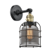 A thumbnail of the Innovations Lighting 203SW Small Bell Cage Black Antique Brass / Smoked