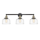 A thumbnail of the Innovations Lighting 205-11-32 Bell Vanity Black Antique Brass / Clear Deco Swirl