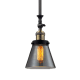 A thumbnail of the Innovations Lighting 206 Small Cone Black / Antique Brass / Smoked