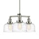 A thumbnail of the Innovations Lighting 207-11-22 Bell Chandelier Polished Nickel / Clear Deco Swirl