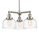 A thumbnail of the Innovations Lighting 207-11-22 Bell Chandelier Brushed Satin Nickel / Clear Deco Swirl
