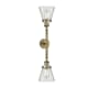 A thumbnail of the Innovations Lighting 208L Small Cone Antique Brass / Clear
