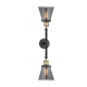 A thumbnail of the Innovations Lighting 208L Small Cone Black Antique Brass / Smoked