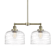 A thumbnail of the Innovations Lighting 209-10-21-L Bell Linear Antique Brass / Clear Deco Swirl