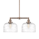 A thumbnail of the Innovations Lighting 209-10-21-L Bell Linear Antique Copper / Clear Deco Swirl
