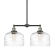 A thumbnail of the Innovations Lighting 209-10-21-L Bell Linear Black Antique Brass / Clear Deco Swirl
