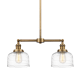 A thumbnail of the Innovations Lighting 209-10-21 Bell Linear Brushed Brass / Clear Deco Swirl