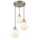 A thumbnail of the Innovations Lighting 211/3-8 Beacon Antique Brass / Matte White Cased