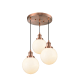 A thumbnail of the Innovations Lighting 211/3-8 Beacon Antique Copper / Matte White Cased