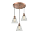 A thumbnail of the Innovations Lighting 211/3 Small Cone Antique Copper / Clear