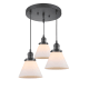 A thumbnail of the Innovations Lighting 211/3 Large Cone Oiled Rubbed Bronze / Matte White Cased