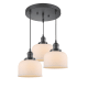 A thumbnail of the Innovations Lighting 211/3 Large Bell Oiled Rubbed Bronze / Matte White Cased