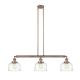 A thumbnail of the Innovations Lighting 213-13-41 Bell Linear Antique Copper / Clear Deco Swirl