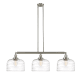 A thumbnail of the Innovations Lighting 213--13-42-L Bell Linear Brushed Satin Nickel / Clear Deco Swirl