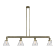 A thumbnail of the Innovations Lighting 214 Small Cone Antique Brass / Clear