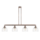 A thumbnail of the Innovations Lighting 214-10-53 Bell Linear Antique Copper / Clear Deco Swirl