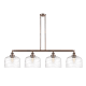 A thumbnail of the Innovations Lighting 214-13-54-L Bell Linear Antique Copper / Clear Deco Swirl