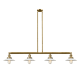 A thumbnail of the Innovations Lighting 214 Halophane Brushed Brass / Matte White Halophane
