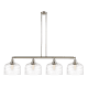 A thumbnail of the Innovations Lighting 214-13-54-L Bell Linear Polished Nickel / Clear Deco Swirl
