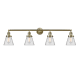 A thumbnail of the Innovations Lighting 215-10-42 Cone Vanity Antique Brass / Clear