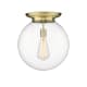 A thumbnail of the Innovations Lighting 221-1F-18-16 Beacon Flush Antique Brass / Clear
