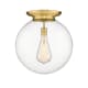 A thumbnail of the Innovations Lighting 221-1F-20-18 Beacon Flush Satin Gold / Clear