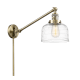 A thumbnail of the Innovations Lighting 237-25-8 Bell Sconce Antique Brass / Clear Deco Swirl