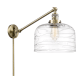 A thumbnail of the Innovations Lighting 237-13-12-L Bell Sconce Antique Brass / Clear Deco Swirl