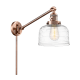 A thumbnail of the Innovations Lighting 237-25-8 Bell Sconce Antique Copper / Clear Deco Swirl