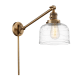 A thumbnail of the Innovations Lighting 237-25-8 Bell Sconce Brushed Brass / Clear Deco Swirl