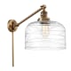 A thumbnail of the Innovations Lighting 237-13-12-L Bell Sconce Brushed Brass / Clear Deco Swirl