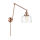 A thumbnail of the Innovations Lighting 238-30-8 Bell Sconce Antique Copper / Clear Deco Swirl