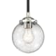 A thumbnail of the Innovations Lighting 284-1S-6 Beacon Black / Polished Nickel / Seedy