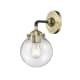 A thumbnail of the Innovations Lighting 284-1W-6 Beacon Black Antique Brass / Clear