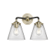 A thumbnail of the Innovations Lighting 284-2W Small Cone Black Antique Brass / Clear