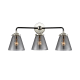 A thumbnail of the Innovations Lighting 284-3W Small Cone Black Polished Nickel / Smoked