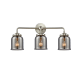 A thumbnail of the Innovations Lighting 284-3W Small Bell Brushed Satin Nickel / Smoked