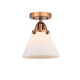 A thumbnail of the Innovations Lighting 288-1C-10-8 Cone Semi-Flush Antique Copper / Matte White