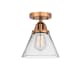 A thumbnail of the Innovations Lighting 288-1C-10-8 Cone Semi-Flush Antique Copper / Clear