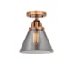 A thumbnail of the Innovations Lighting 288-1C-10-8 Cone Semi-Flush Antique Copper / Plated Smoke