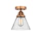 A thumbnail of the Innovations Lighting 288-1C-10-8 Cone Semi-Flush Antique Copper / Seedy