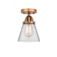 A thumbnail of the Innovations Lighting 288-1C-9-6 Cone Semi-Flush Antique Copper / Clear