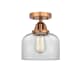 A thumbnail of the Innovations Lighting 288-1C-9-8 Bell Semi-Flush Antique Copper / Clear